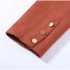 Suede Knit Patchwork Short Jacket Stand Collar Gold Single Button Long Sleeve Coat Female Spring Casual Daily Streetwear