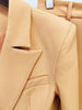 High Street Designer Suit Set Women's Career Double Breasted Blazer Flare Pants Suit 2pcs
