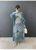 Vintage Chic Printting Straight Pleated Women's Dress Hand-Cranked Floral Long Dresses Spring Clothing 2DB6498