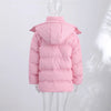 Autumn Winter Print Women's Cotton Jacket Loose Hooded Thicken Zipper Pockets Jackets Female Warm Full Sleeve Outwear