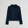 Women's Multi-Color Sports Knit Jacket, Casual Long-Sleeve Top, Solid-Color Yoga Outerwear