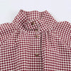 Guobioziy Women's Jacket Autumn Plaid Long-Sleeve Drawstring Loose Jacket Parka Casual Versatile