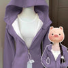 Streetwear Black Hoodie Coat Women's Clothing Hooded Zipper Slim Fit Y2k Jackets Casual Sweatshirts Tops Ropa Mujer
