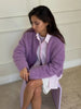 Lazy Style Wool Cardigan Women's Spring and Autumn Loose Round Neck Knitted Short Jacket Soft Long Sleeved Sweater
