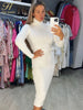 H Han Queen Knitted Turtleneck Sweater Bodycon Dress Bottoming Women Soft Elastic Autumn Winter Midi Party Dresses With Belt
