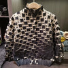 Pleated Jacket Plisse Womens Fall 3D Pleated Color-Block Print Coating Casual Loose Fitting Commuter Long Sleeve