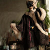 Women Corduroy Print Floral Parkas Red Winter Coats Warm Patchwork Wool Plus Cotton Women Loose Pullover Parkas