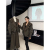 Women Warm Wool Perm Oversized Thick Coat Winter Faux Fur Collar Padded Jacket Drawstring Waist Streetwear Chic Tops