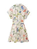 Women's Floral Print Shirt Dress Collared Cap Sleeve Button Down Belted Mini Dresses for Woman Party Vacation Outfits