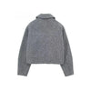 Women With Pockets Grey Front Zipper Jackets Vintage Lapel Neck Long Sleeves Female Chic Lady Outfits