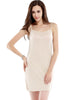 SuyaDrea Women's Silk Viscose Knit Slip Dress, Scoop Neck Spaghetti Strap Mini Underskirt, Lightweight Anti-Chafing Inner Dress
