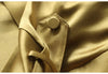 Spring Autumn Long Soft Elegant Flowy Satin Acetate Trench Coat for Women Chic British