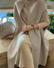 Spring Winter Woolen Women Coat Solid Elegant Vintage Thick Korean Batwing Style Chaqueta Mujer 2R8845