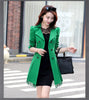 2026Spring Autumn Windbreaker Coat Women Slim Mid Long Lace Trench Coat Female Casual Double-breasted Outerwear Tops