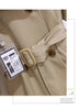 Women's Trench Coats Spring Autumn Mid-length Slim Outerwear Double-breasted Belt Long Sleeves Windbreaker
