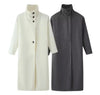 Women's Casual Stand Collar Long Over-the-Knee Loose Woolen Coat Women Autumn Woman Clothes Womens Jackets And Coats MJ2