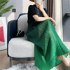 Long Dresses Elegant Party Dresses Woman Pleated Dress Female Gradient Long Loose Stitching Drape Bottoming Dress