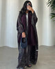 Middle Eastern Women Muslim Abayas Casual Islamic Kaftans Maxi Dresses Full Sleeve Arabian Jilbabs Open Front Abaya With Hajib