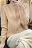 Knitted Cardigan Jacket Women Spring Autumn Flip Collar Female Appear Thin Long Sleeve Slim Ladies Sweater Coat
