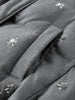 Series Beaded Short Puffer Down Vest Women Autumn Winter Quilted Down Jacket Down Gilet Coat Outdoor Streetwear