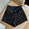 Womens Black White Basic Loose Shorts Korean High Waist A Line Wide Leg Short Pants Woman Casual All-Match Streetwear Y2K Shorts