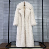 Colorful Women's Furry Coat Rose Pink Faux Fur Coat Suit Collar Autumn Winter Thick Cardigan Long Overcoat Chic 2DB5859