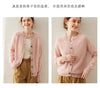 Spring Women's Cardigan 100% Cashmere Knitted Sweater Chic Tops Cashmere Coat Casual O-Neck Loose Women Cardigan