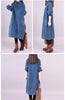 Women Autumn Winter Dress Retro Corduroy Vestidos Add Velvet High Neck Dress Mid-Length Loose Pullover Sweater Female