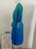 Contrast Color Pleated Dress For Women Open Stitch Belt Midi Elegant Dresses Ladies Party Clothing Spring 2R7326
