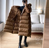 Winter Women 90% White Duck Down Jackets Ultra Light Warm Long Parkas Real Fox Fur Collar Female Hooded Snow Coats
