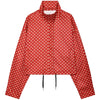 Polka Dot Bomber Jacket Women's Jackets Demi-Season Oversized Long Sleeve Top Outerwear Aviator Plus Size Zip Up Crop Coats