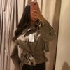 Plaid Scarf Two-sided Jacket Vintage Lapel Double Row Buckle With Pockets Loose Casual Women's Outwear Chic Street Daily Outfit