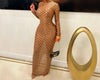 Turtleneck Skinny Women Dresses Sexy Skirt Long Sleeve Bodycon Sexy Streetwear Party Club Hollow out Long Dress