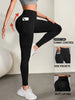 Women's Soft Leggings with Pockets, High Waisted Tummy Control for Yoga Workout and Casual Lounge Wear Comfort