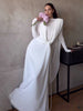Elegant Shawl Patchwork Dress Women Swing Bandage Ruched Sexy Evening Prom Party Stretch Slim Maxi Bodycon