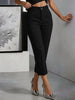 Women's High Waist Straight Leg Pants – Slim Fit Casual Trousers, Solid Color Versatile Office Bottoms