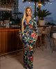 Women Full Sleeve Floral Print Bodycon Long Dress Spring Evening Street Birthday Night Party Vestidos Sexy Dresses