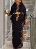 Elegant Plus Size African Party Dresses for Women Dashiki Ankara Wedding Evening Gown Elegant Muslim Maxi Dress