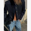 Retro Denim Military Jacket Women Solid Vintage Stand Collar Single Breasted Slim Short Jackets Lady Daily Street Outerwear