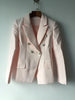Baroque Designer Blazer Jacket Women's Silver Lion Buttons Double Breasted Blazer Outerwear