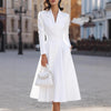 Casual Long Sleeve Maxi Dress Women Autumn Winter Party A-line Slim Dresses Elgant Vestidos