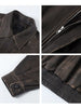 Spring Autumn Cool Handsome Retro Oversized Distressed Brown Soft Faux Leather Jackets for Women Zipper Runway