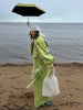 Green Lapel Trench Coats Woman Chic Solid Color Lace-up Long Sleeve Jacket Lady Autumn Winter Commuter Outerwear