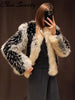 Street Faux Fur Panelled Women Short Coat Elegant O-neck Single Breasted Full Sleeve Female Outwear Winter Lady Jacket