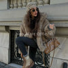 Exclusive Women Winter Hooded Faux Fur Coat Chic Street Girls Fluffy Fox Fur Jacket Thick Warm Shaggy Overcoat