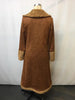 Vintage Women's Coat Brown Western Denim Plush Autumn And Winter Warm Coat Outdoor Windproof Slim Fit Windbreaker