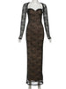 Sexy Valentine's Day Dress Women Patchwork Jacquard Double-Layer Elegant Coquette Evening Prom Party Long Bodycon