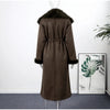 Fluffy Faux Fur Long Coats With Belt Women Winter Thicken Long Sleeve Lace Up Jackets Female Street Chic Outerwear
