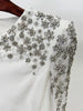 High Street Party Vestido Women's Full Sleeve Diamonds Beaded Maxi Long Dress