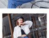 Spring Autumn Short Jeans Jacket For Women Casual Loose Long Sleeve Denim Coat Ladies Single Breasted Jeans Outwear Tops